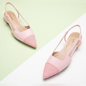 C.Paravano Caparros Light Pink Pointed Toe Heels